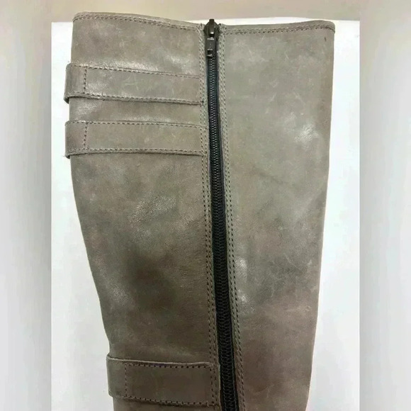 Born Women’s Attila Grey Burnish Tall Soft Leather Boots Size 8 - Picture 11 of 15